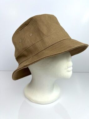 Nine West Cotton Retro Bucket Hat O/S Tan Summer Vacation Utilitarian